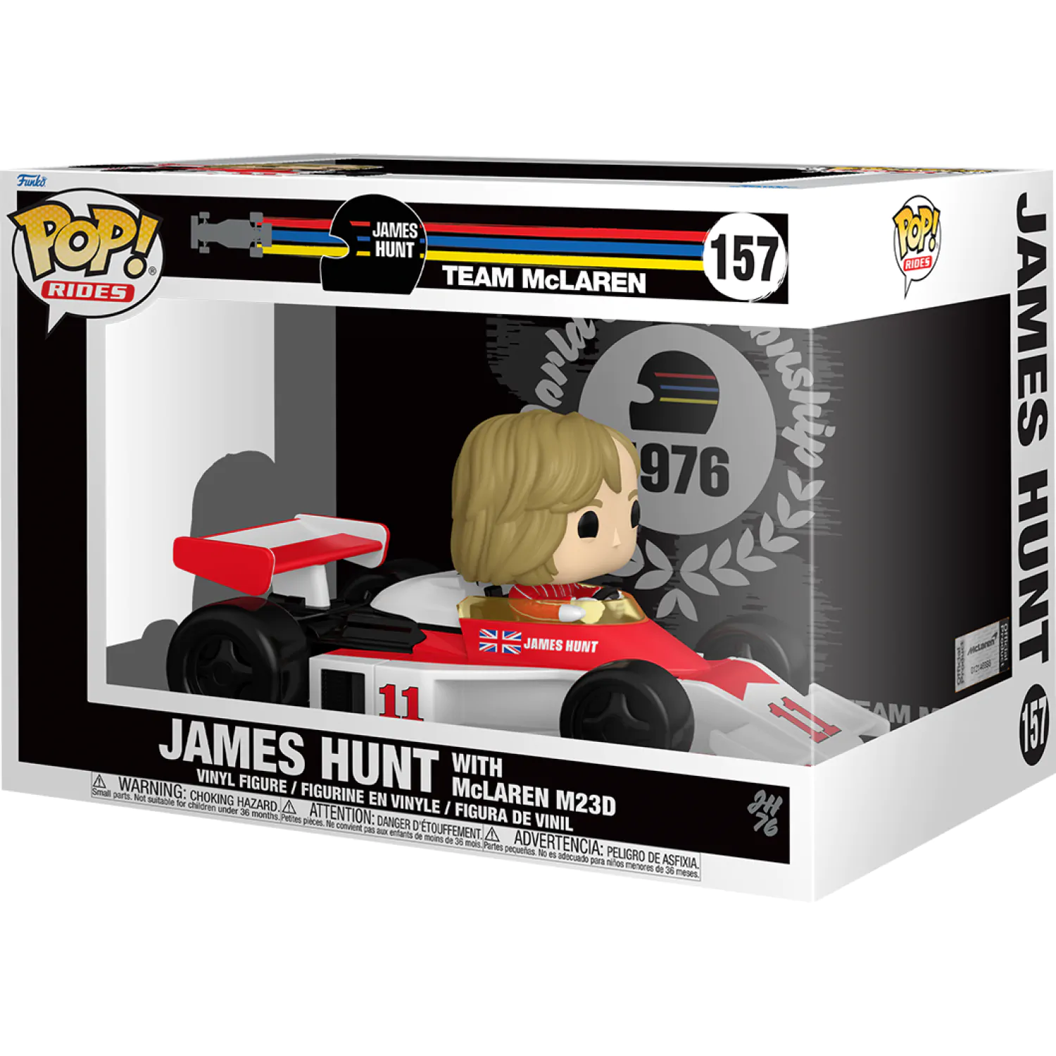 Funko POP figúrka Rides Super Deluxe Racing James Hunt s McLaren M23D produktová fotografia
