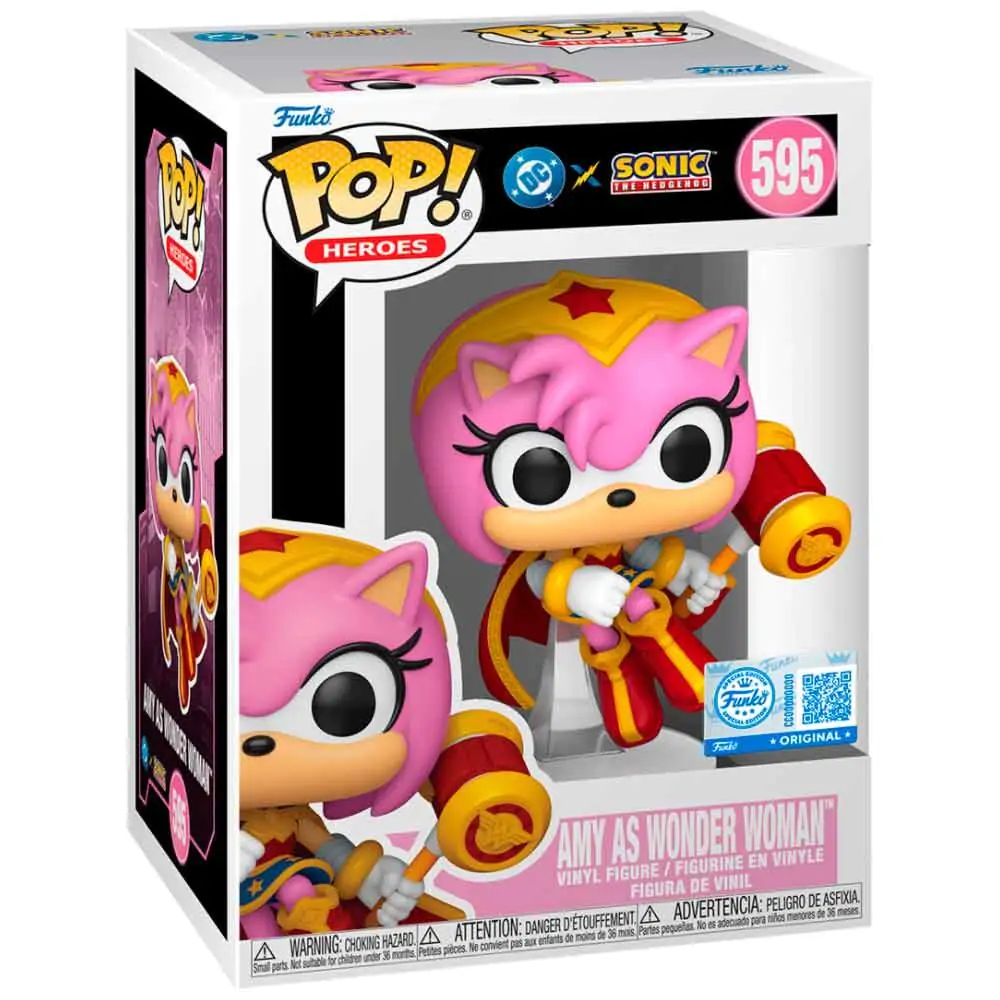 Funko POP figúrka Sonic The Hedgehog DC Comics Amy As Wonder Woman Exclusive produktová fotografia