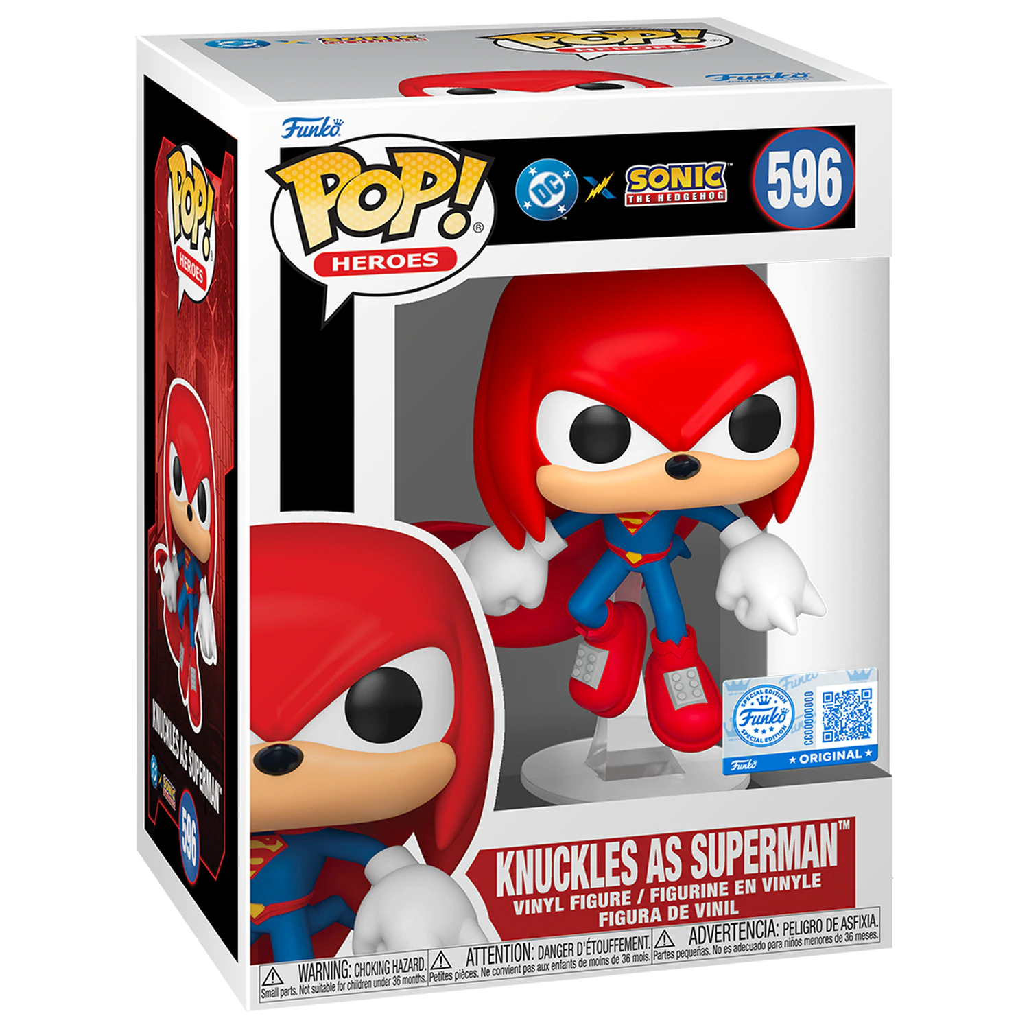 Funko POP figúrka Sonic The Hedgehog DC Comics Knuckles As Superman Exkluzívne produktová fotografia