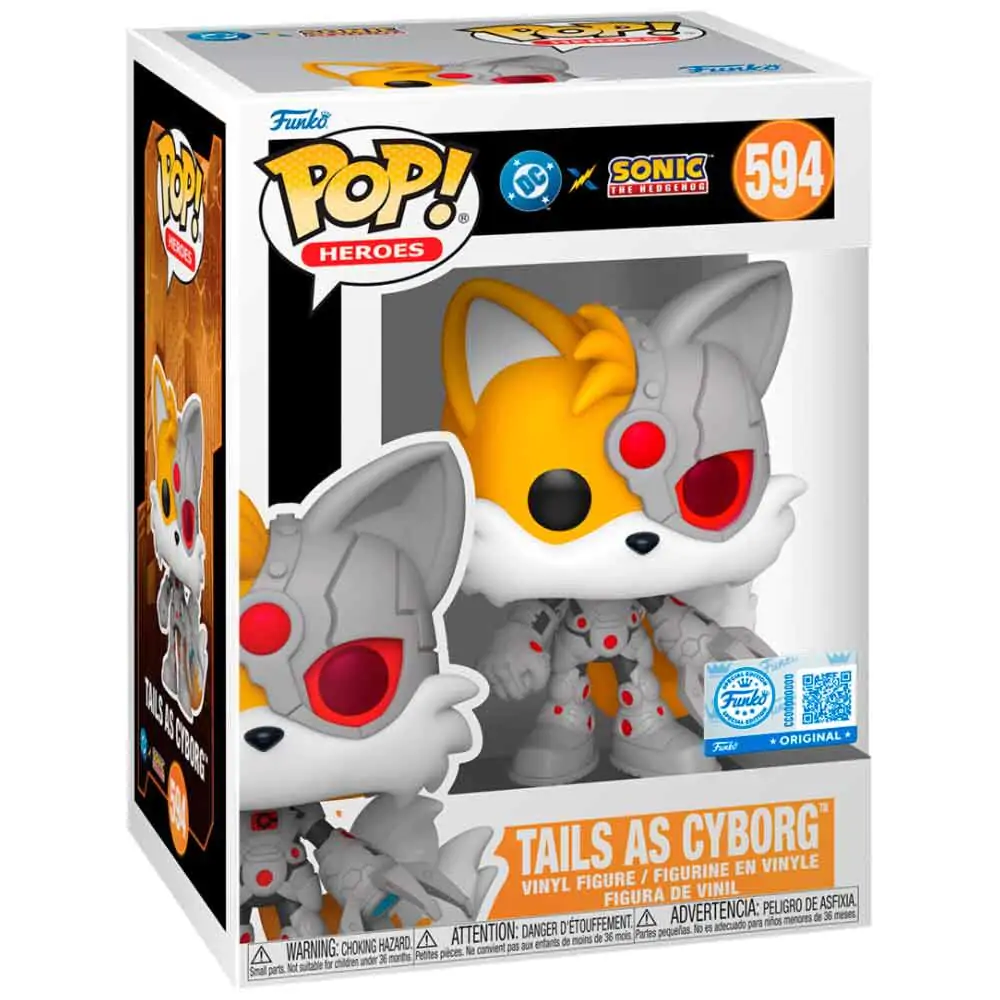 Funko POP figúrka Sonic The Hedgehog DC Comics Tails As Cyborg Exclusive produktová fotografia