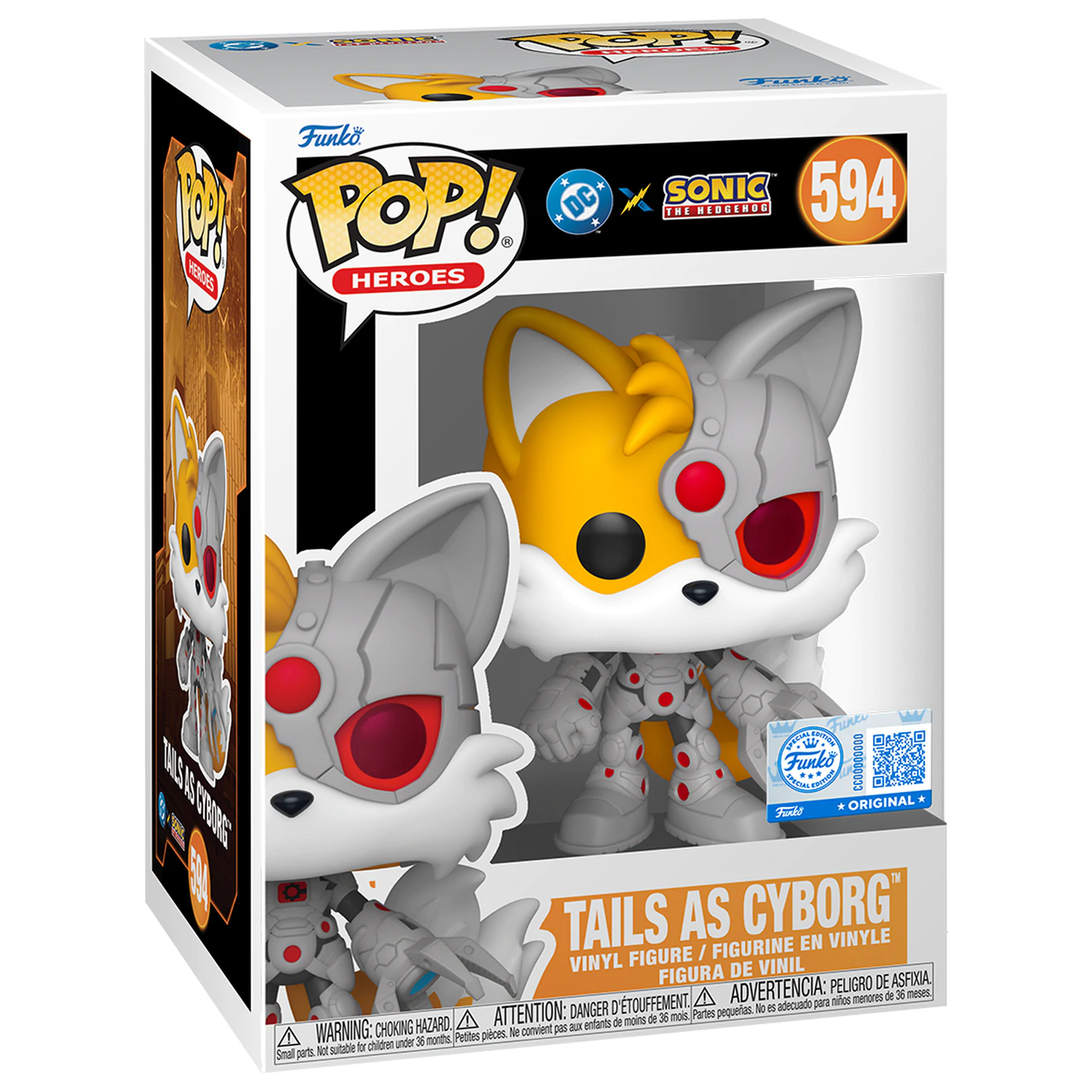 Funko POP figúrka Sonic The Hedgehog DC Comics Tails As Cyborg Exclusive produktová fotografia