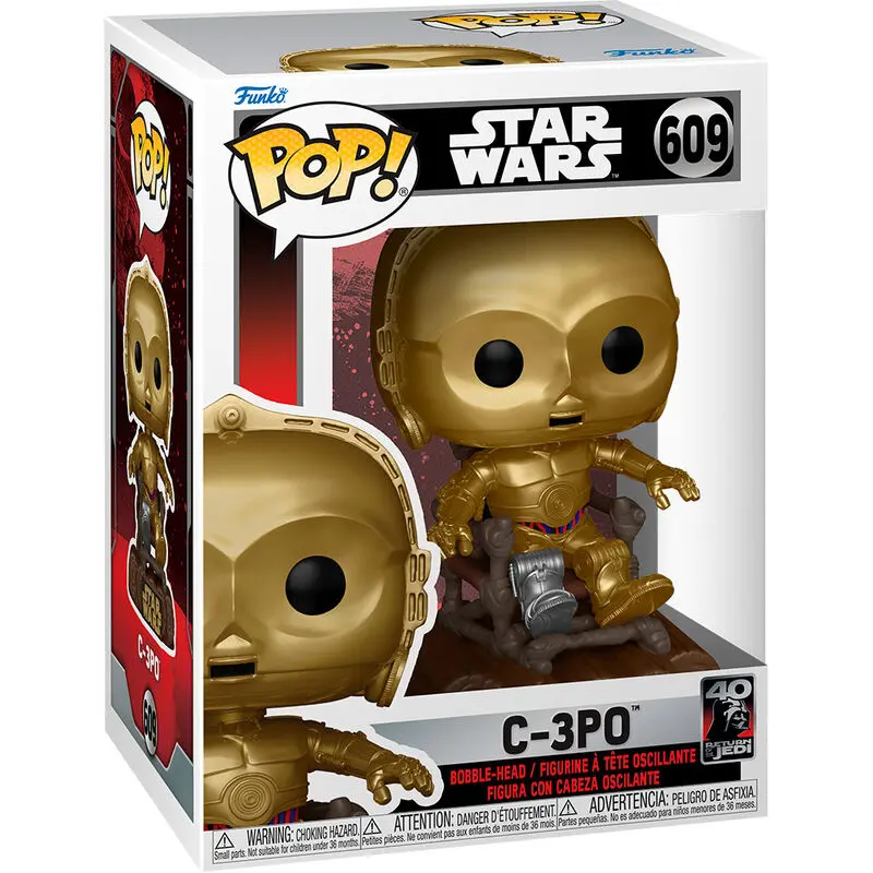 Star Wars Return of the Jedi 40th Anniversary POP! vinylová figúrka C3P0 széken 9 cm termékfotó