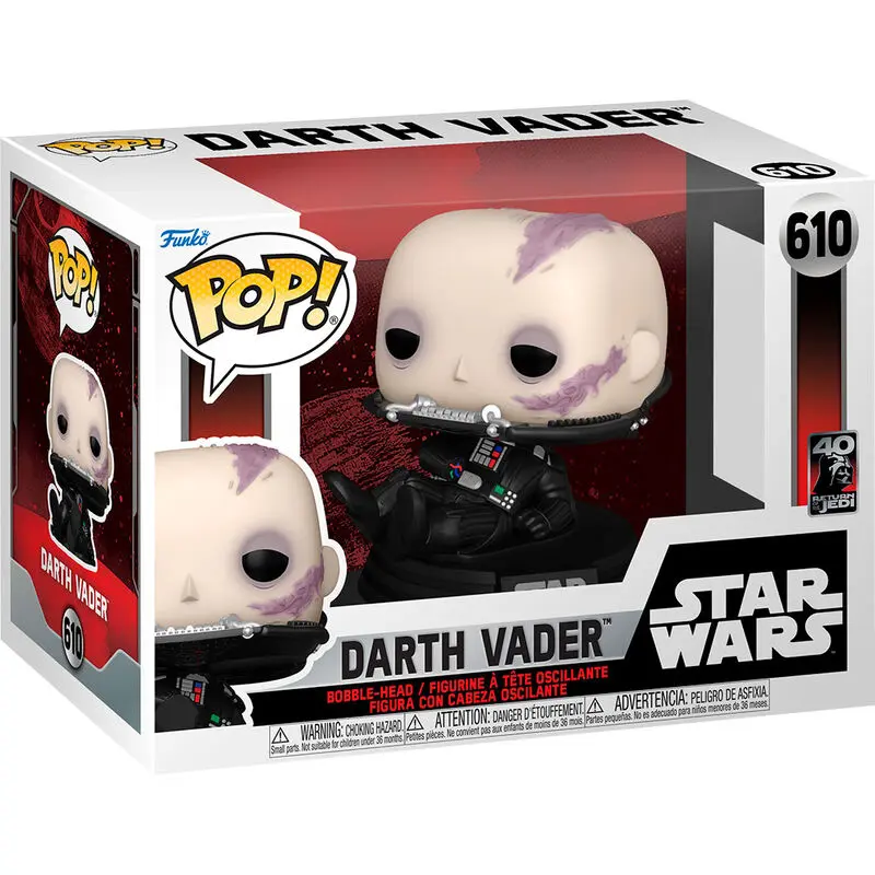 Star Wars Return of the Jedi 40th Anniversary POP! Vinyl Figúrka Vader (Unmasked) 9 cm produktová fotografia