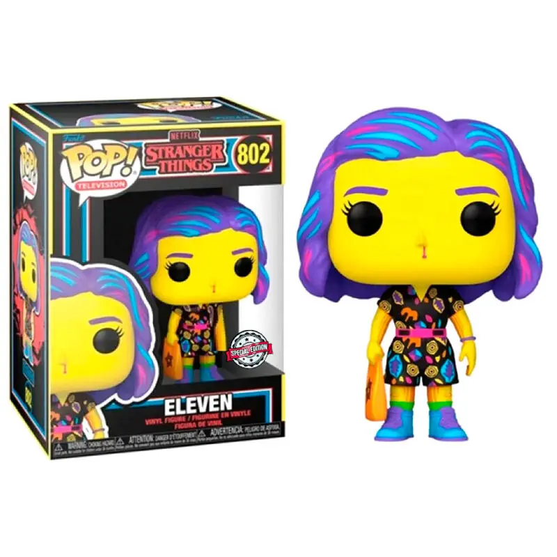 Figúrka POP Stranger Things Eleven in Mall Outfit Black Light Exclusive produktová fotografia