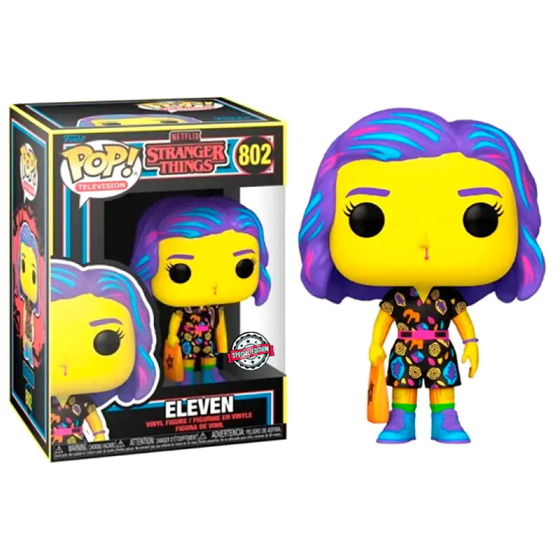 Figúrka POP Stranger Things Eleven in Mall Outfit Black Light Exclusive produktová fotografia