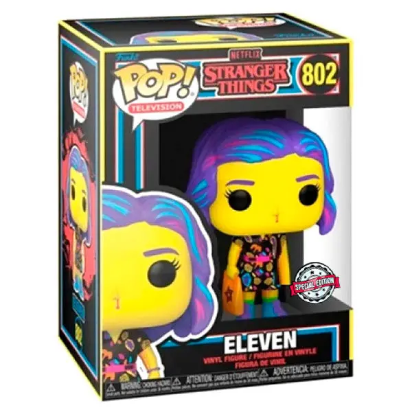 Figúrka POP Stranger Things Eleven in Mall Outfit Black Light Exclusive produktová fotografia