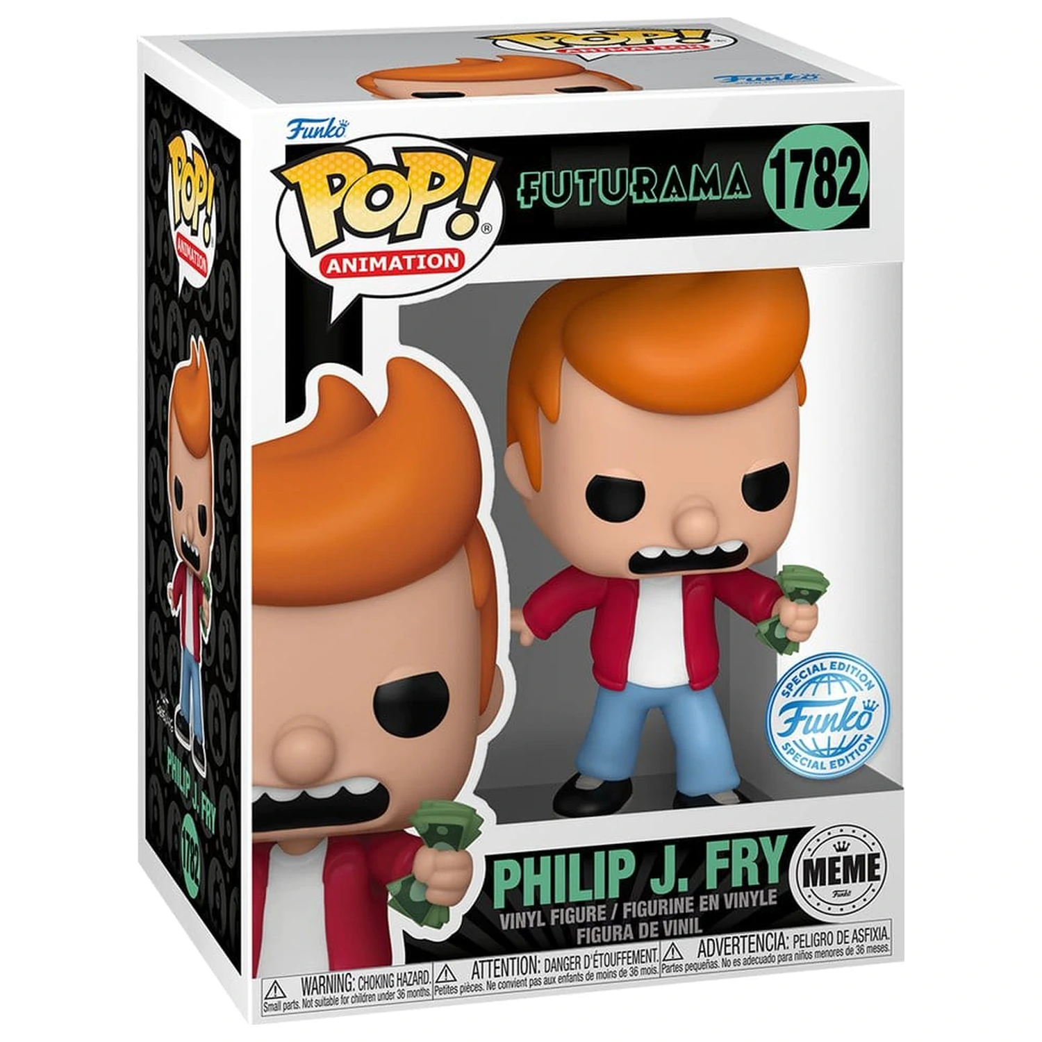 Futurama Funko POP! Animation Vinylová figúrka Philip J. Fry (Take My Money Meme) Exclusive Edition 9 cm produktová fotografia