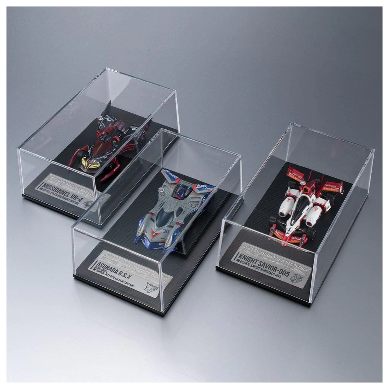 Future GPX Cyber Formula Cyber Formula Collection -Heritage Edition- sada vozidiel 3-balenie Asurada G.S.X Aero Mode & Knight Savior 005 & Missionel VR-4 produktová fotografia