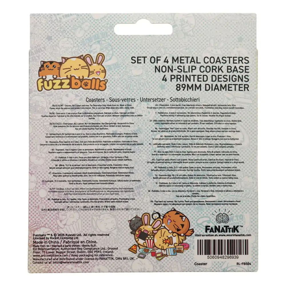 Fuzzballs Podložky pod poháre 4 kusy produktová fotografia