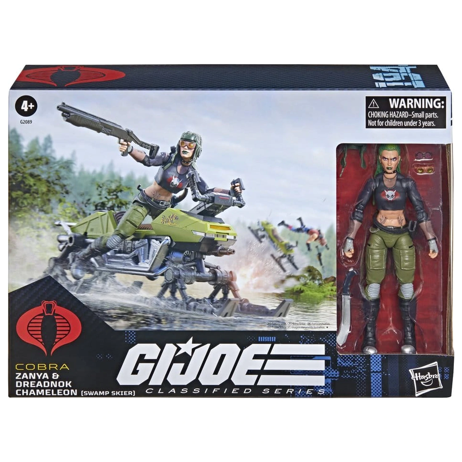 G.I. Joe Classified Series Akčná figúrka a súprava vozidla #194 Zanya a Dreadnok Chameleon (Swamp Skier) 15 cm produktová fotografia