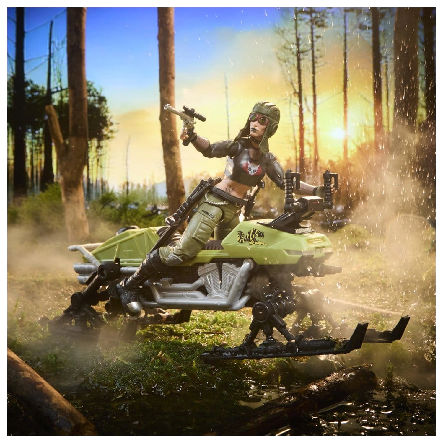 G.I. Joe Classified Series Akčná figúrka a súprava vozidla #194 Zanya a Dreadnok Chameleon (Swamp Skier) 15 cm produktová fotografia