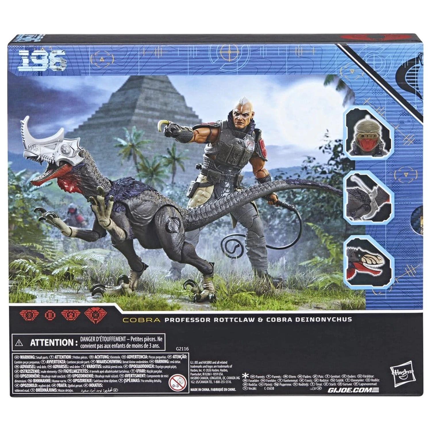 G.I. Joe Classified Series Akčná figúrka Balenie 2 ks #196 Professor Rottclaw & Cobra Deinonychus 15 cm produktová fotografia