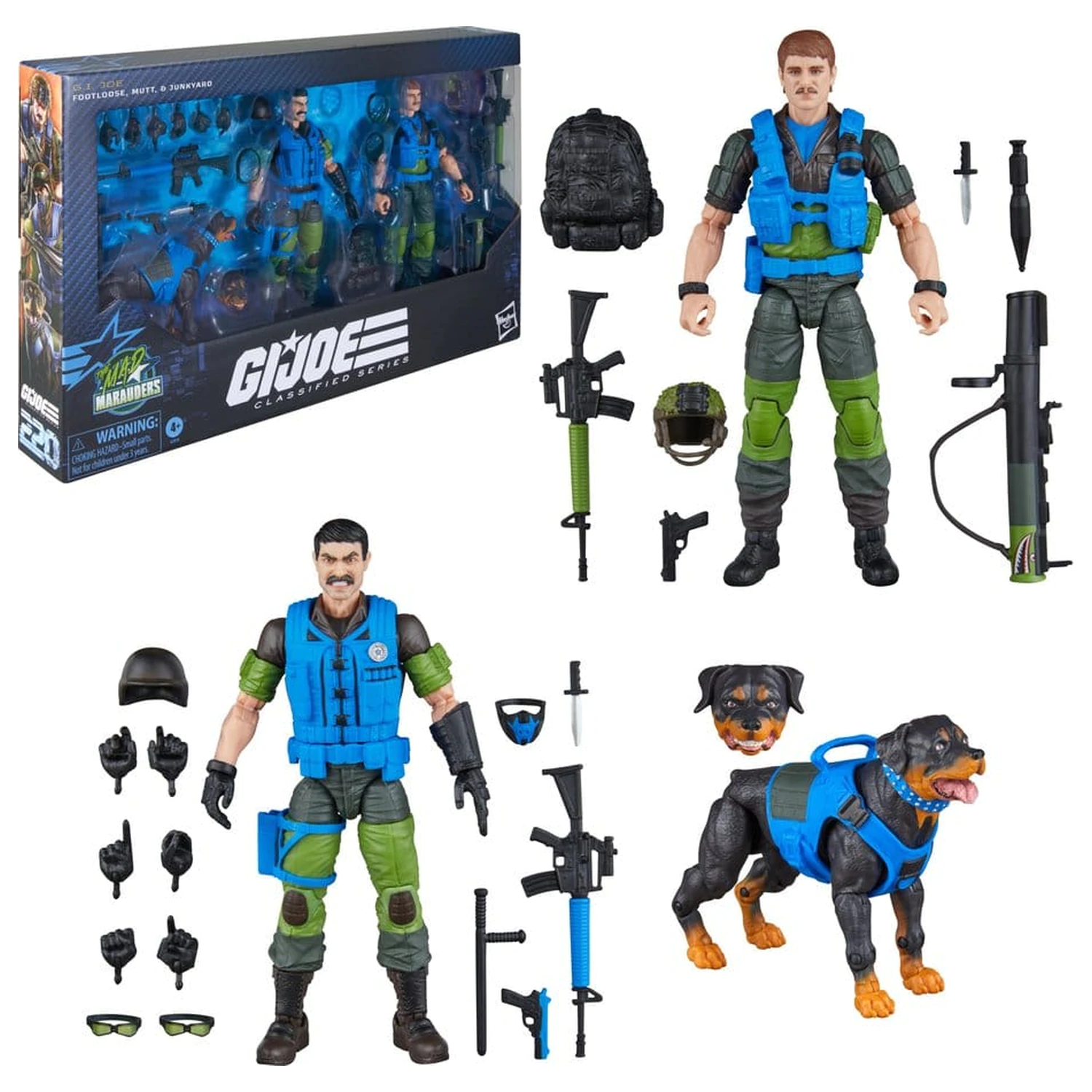 G.I. Joe Classified Series Akčná figúrka 3-balenie #220 Mad Marauders: Footloose & Mutt & Junkyard 15 cm produktová fotografia