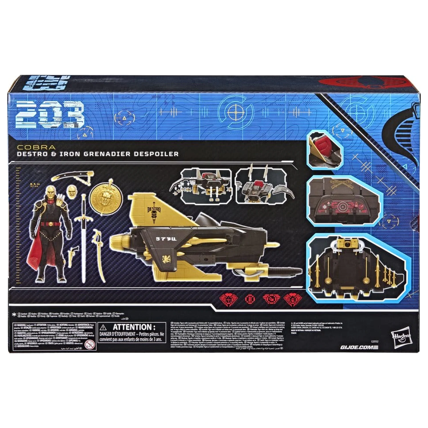 G.I. Joe Classified Series Akčná figúrka a súprava vozidla #203 Destro & Iron Grenadier Despoiler 15 cm produktová fotografia