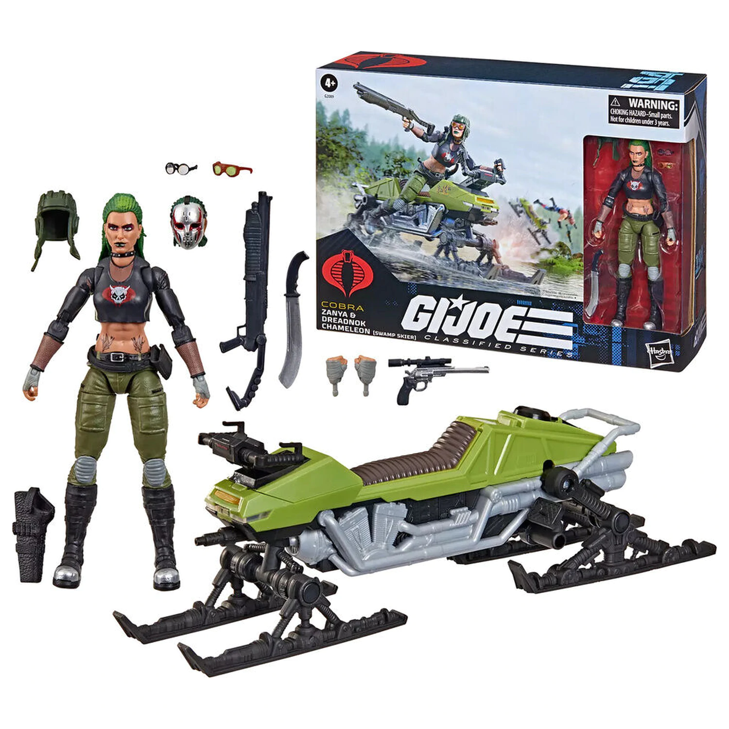 G.I. Joe Classified Series Cobra Zanya a Dreadnok Chameleon figúrka 15 cm produktová fotografia