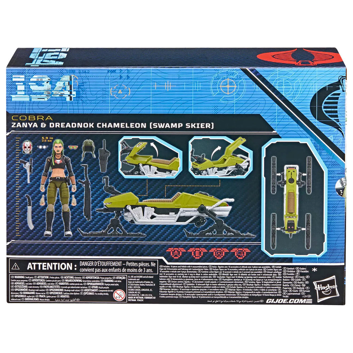 G.I. Joe Classified Series Cobra Zanya a Dreadnok Chameleon figúrka 15 cm produktová fotografia
