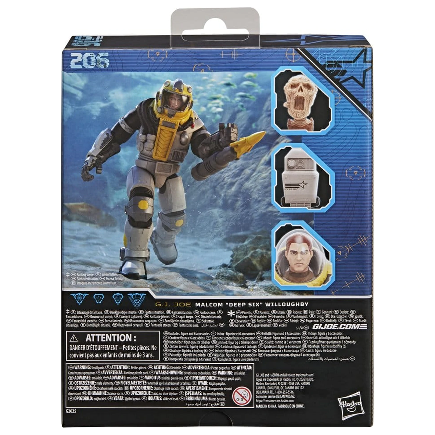 G.I. Joe Classified Series Deluxe Akčná figúrka #206 Malcom "Deep Six" Willoughby 15 cm produktová fotografia