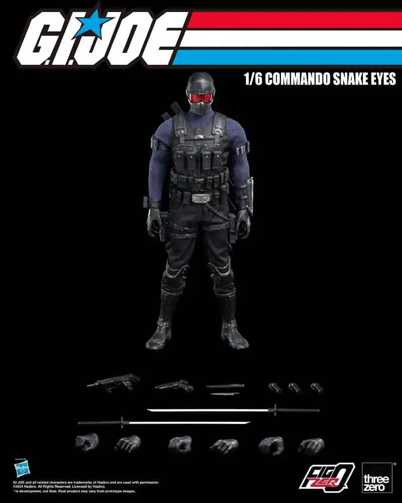 G.I. Joe FigZero Akčná figúrka 1/6 Commando Snake Eyes 30 cm termékfotó