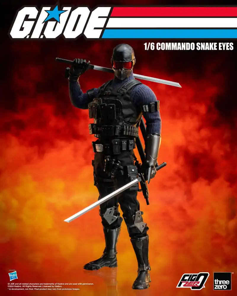 G.I. Joe FigZero Akčná figúrka 1/6 Commando Snake Eyes 30 cm termékfotó