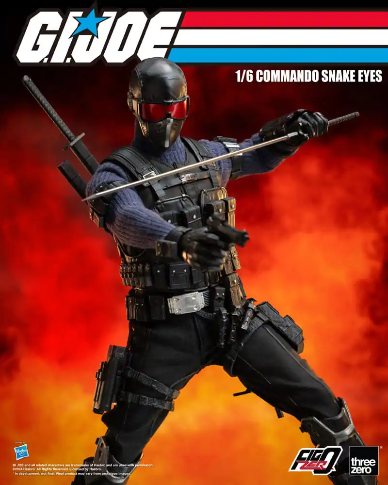 G.I. Joe FigZero Akčná figúrka 1/6 Commando Snake Eyes 30 cm termékfotó