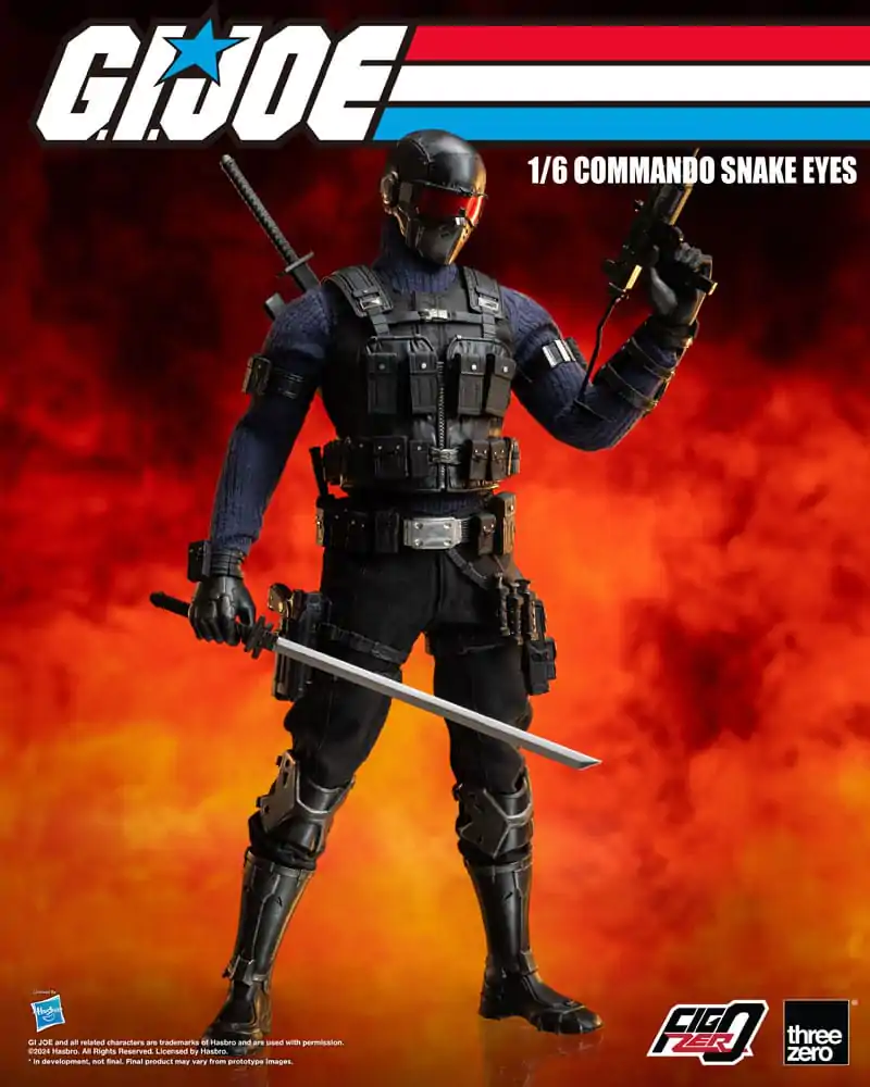 G.I. Joe FigZero Akčná figúrka 1/6 Commando Snake Eyes 30 cm termékfotó