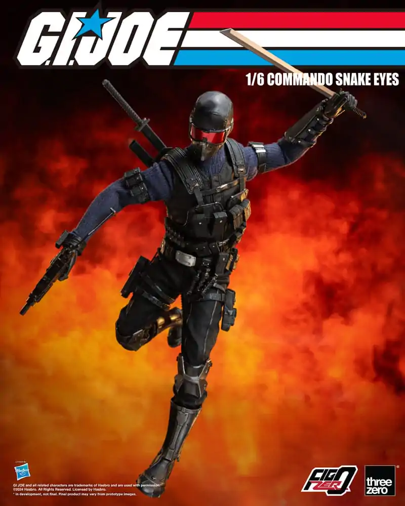 G.I. Joe FigZero Akčná figúrka 1/6 Commando Snake Eyes 30 cm termékfotó