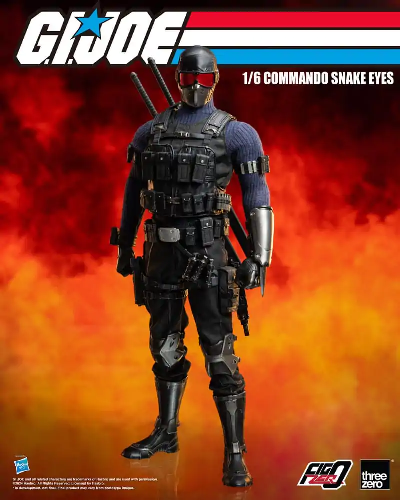 G.I. Joe FigZero Akčná figúrka 1/6 Commando Snake Eyes 30 cm termékfotó