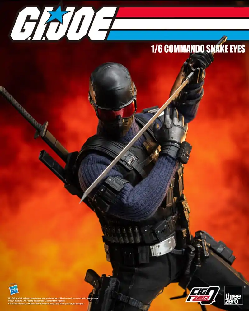 G.I. Joe FigZero Akčná figúrka 1/6 Commando Snake Eyes 30 cm termékfotó