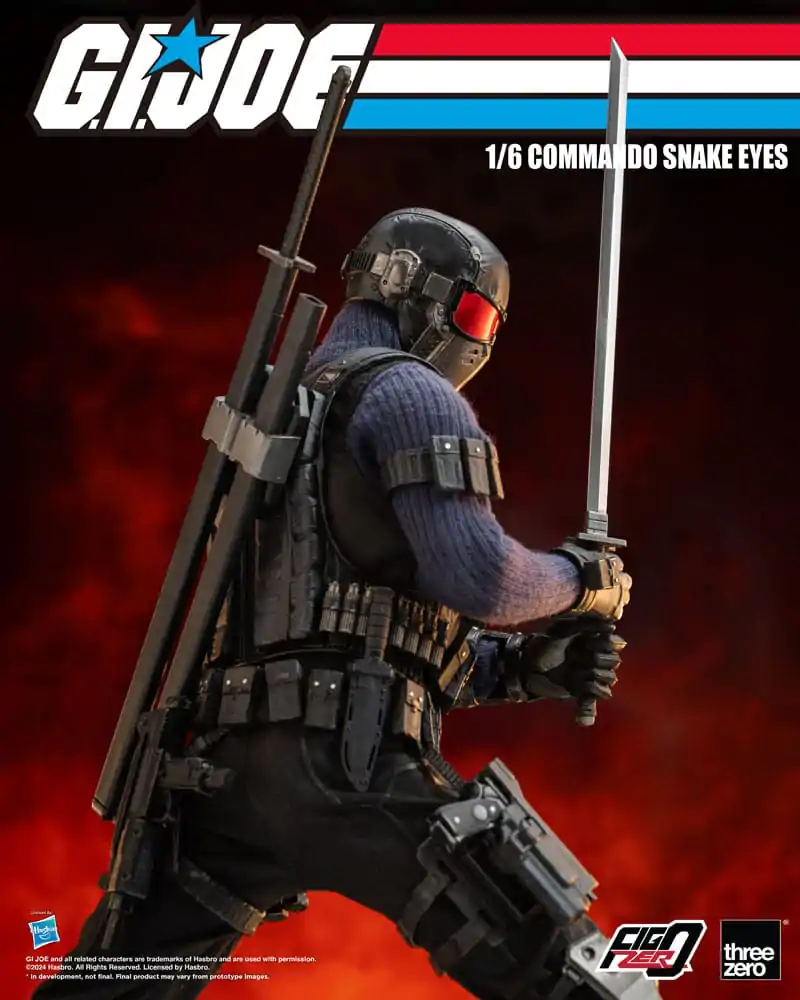 G.I. Joe FigZero Akčná figúrka 1/6 Commando Snake Eyes 30 cm termékfotó