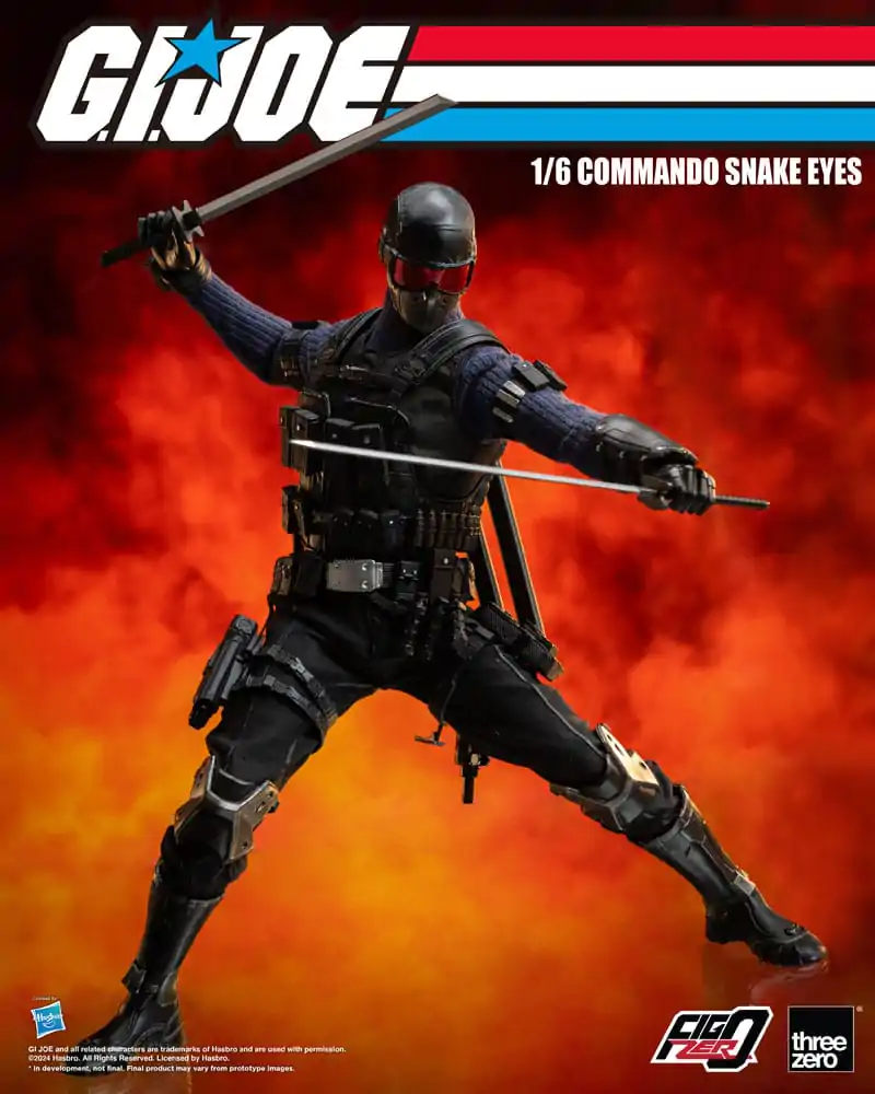 G.I. Joe FigZero Akčná figúrka 1/6 Commando Snake Eyes 30 cm termékfotó