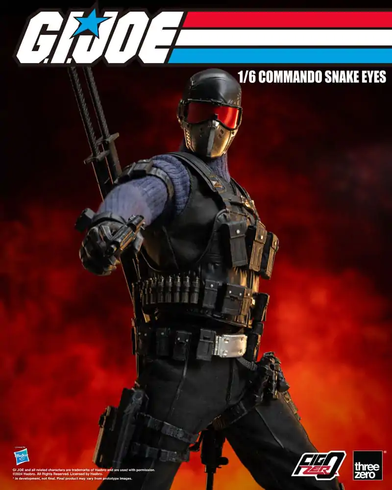 G.I. Joe FigZero Akčná figúrka 1/6 Commando Snake Eyes 30 cm termékfotó