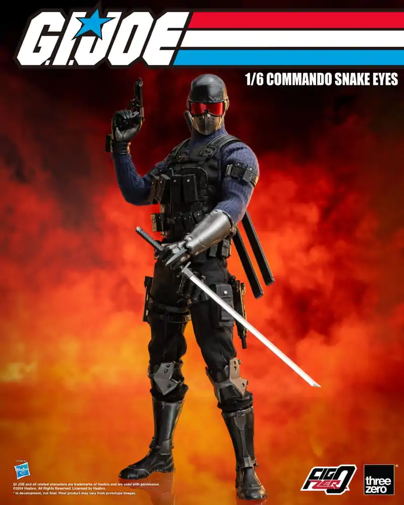 G.I. Joe FigZero Akčná figúrka 1/6 Commando Snake Eyes 30 cm termékfotó