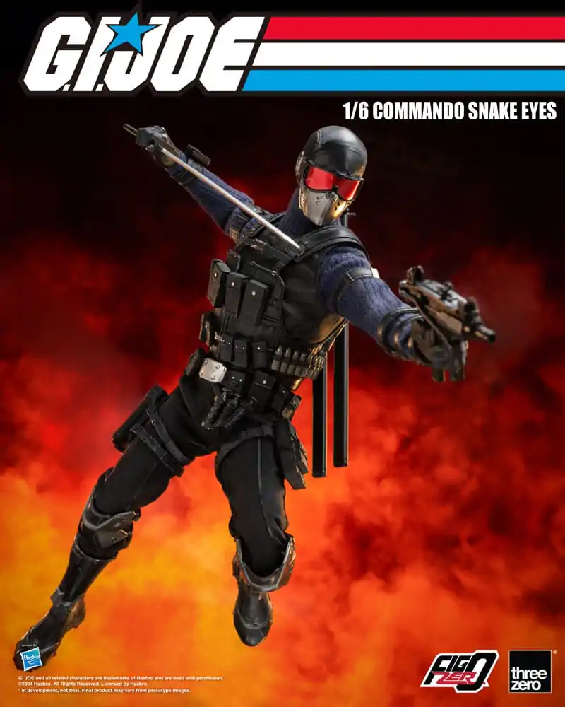 G.I. Joe FigZero Akčná figúrka 1/6 Commando Snake Eyes 30 cm termékfotó