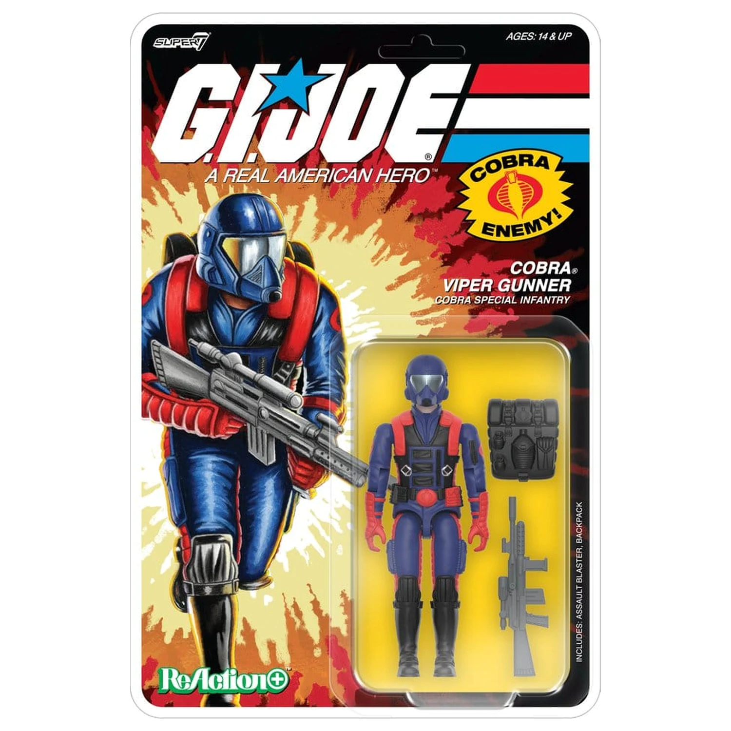 G.I. Joe ReAction+ akčná figúrka Vlna 09 Cobra Viper Gunner produktová fotografia