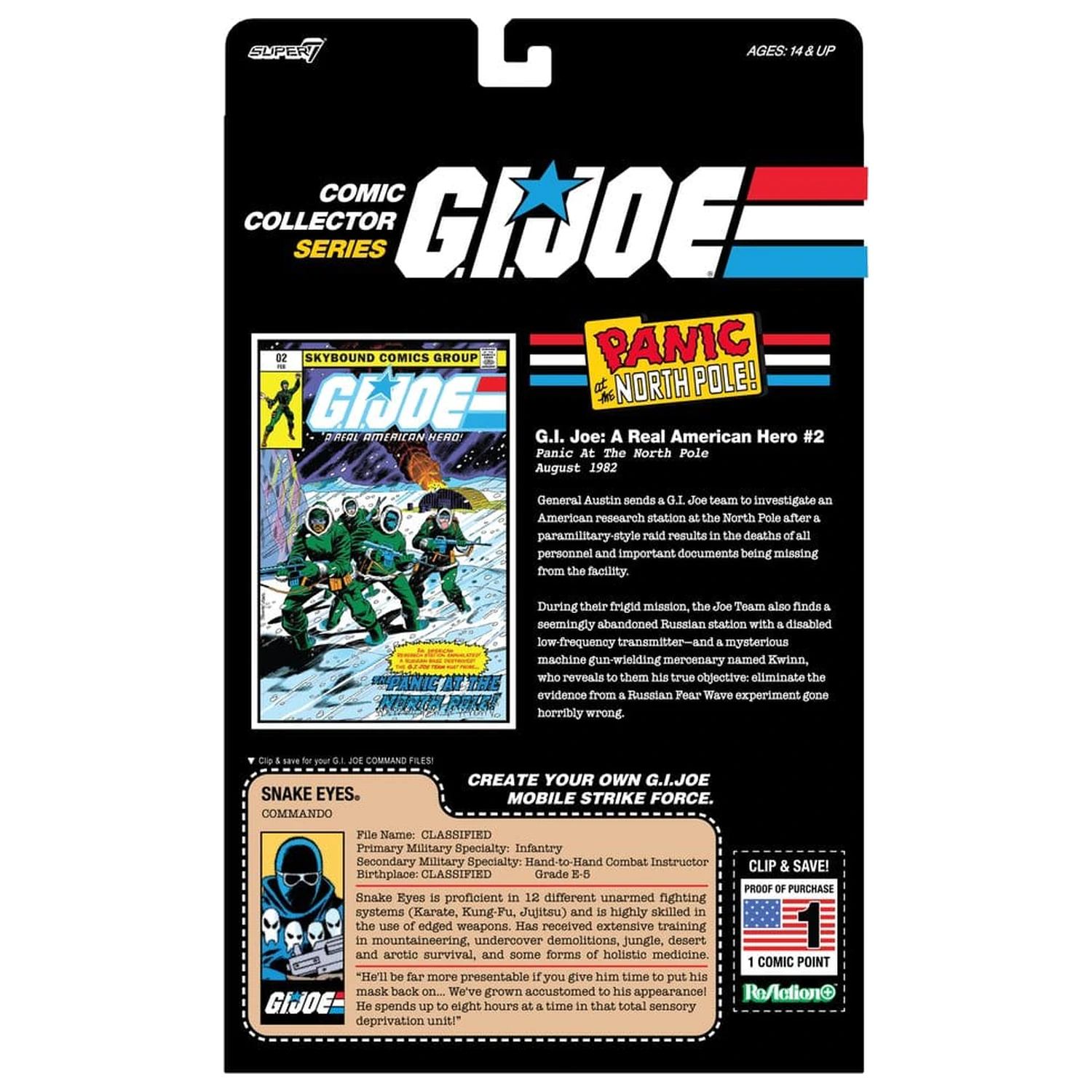 G.I. Joe ReAction+ akčná figúrka Snake Eyes (Skybound Comic Box Series, vydanie #2) produktová fotografia