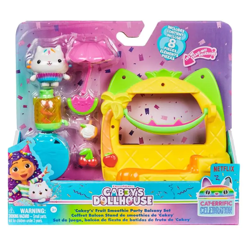 Gabbys Dollouse Cakey Fruit smoothie Party Balcony Playset produktová fotografia