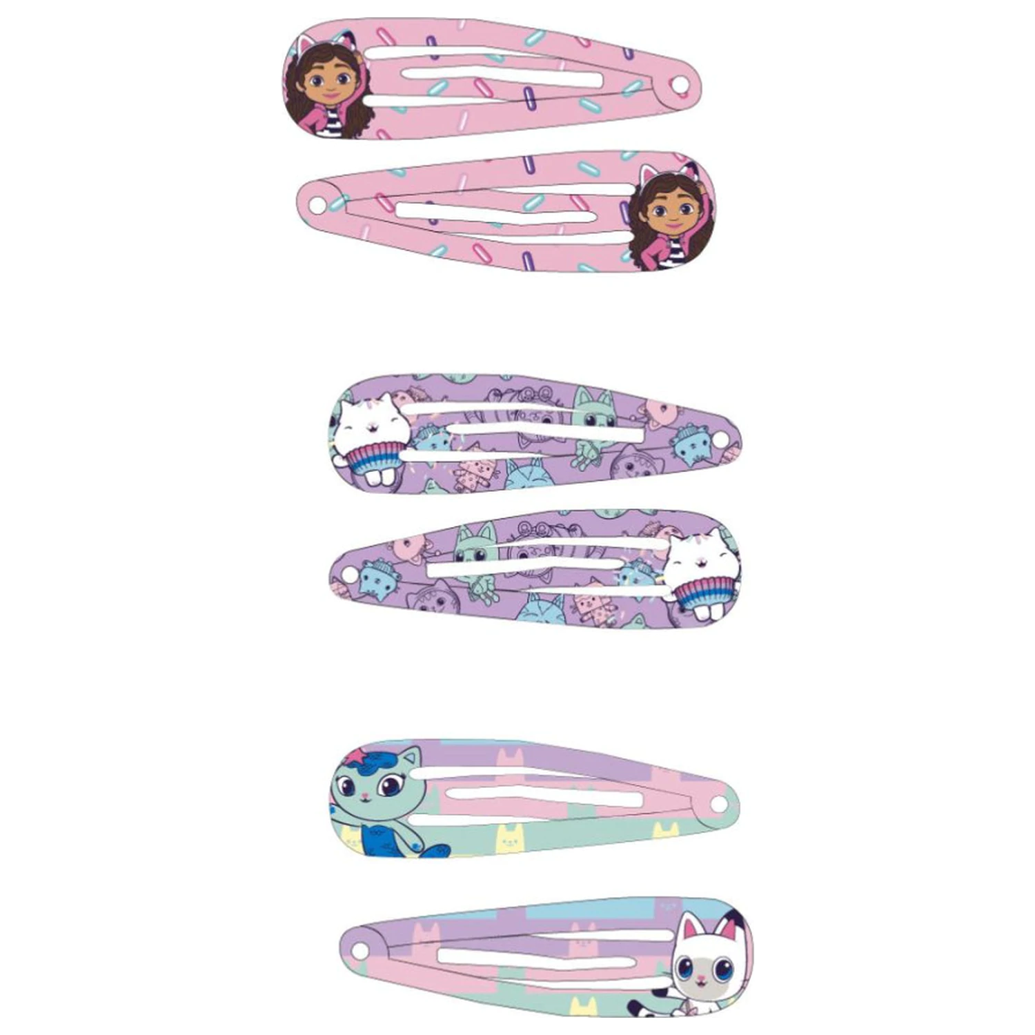Gabi's Dollhouse Cat Adventures Súprava sponiek do vlasov, 6 kusov produktová fotografia