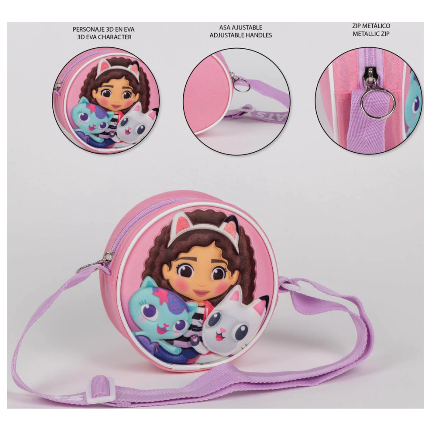 Gabby's Dollhouse Cats 3D crossbody taška, taška cez rameno produktová fotografia