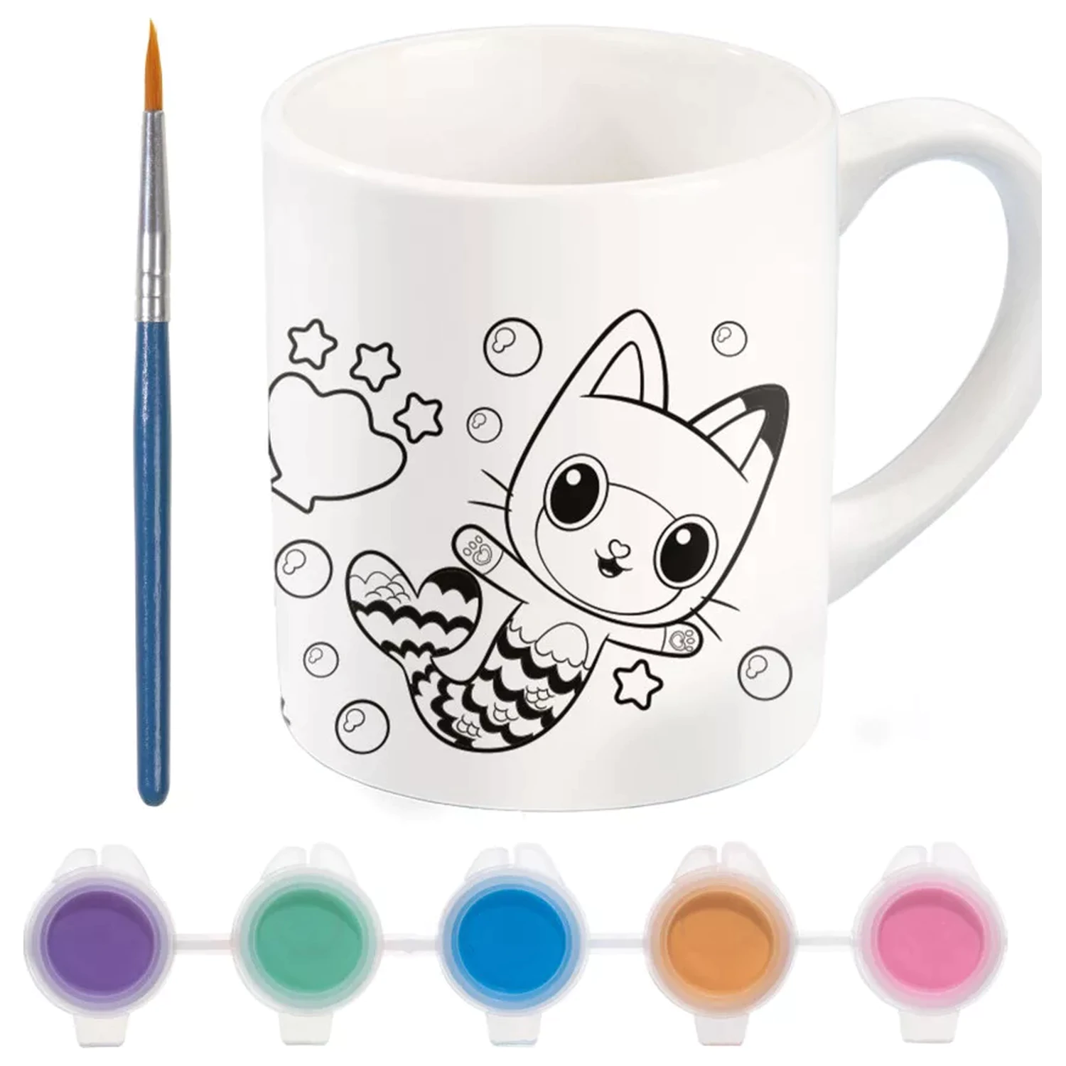 Gabi's Dollhouse Cats Maľovateľný porcelánový hrnček 235 ml produktová fotografia