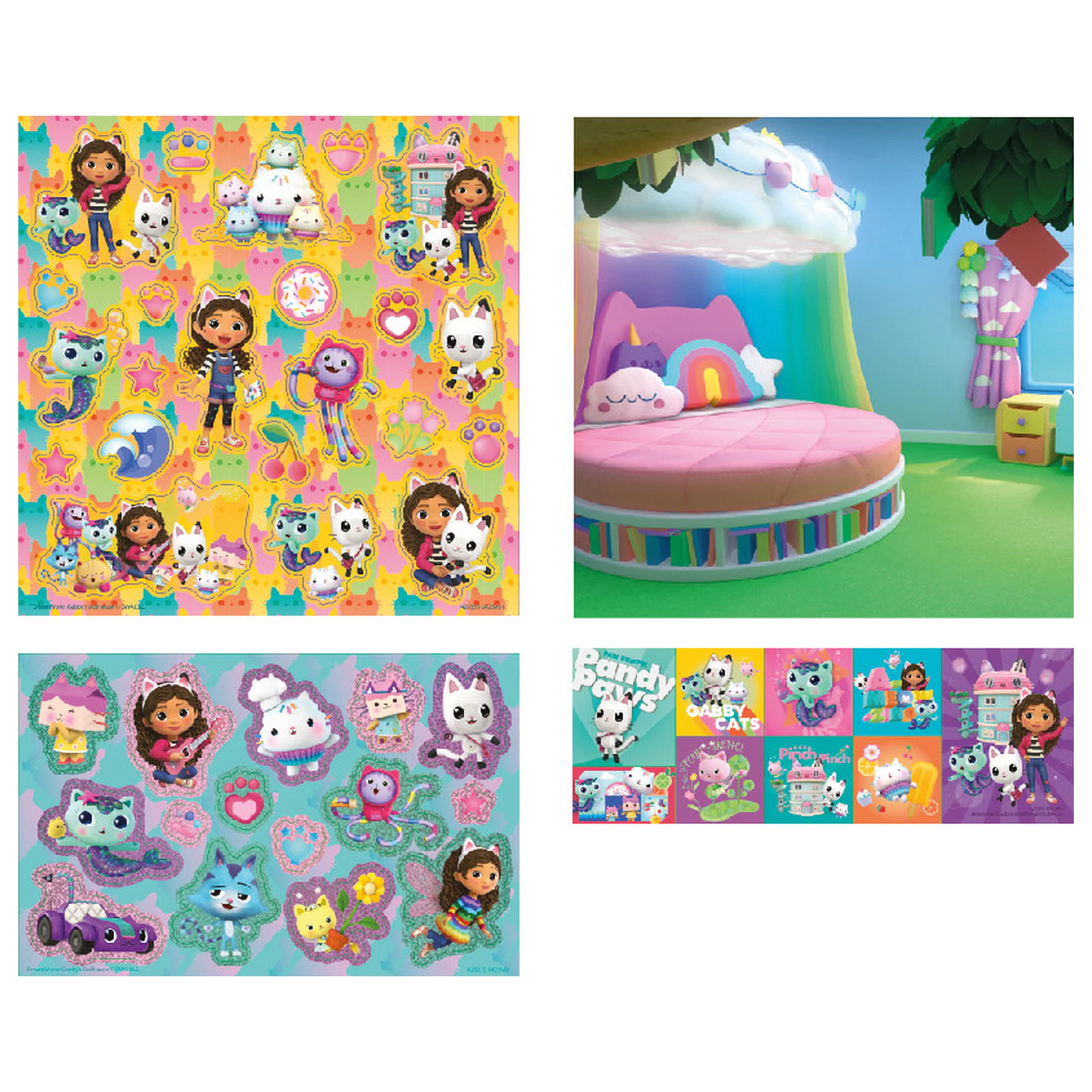 Gabi's Dollhouse Cats sada nálepiek produktová fotografia