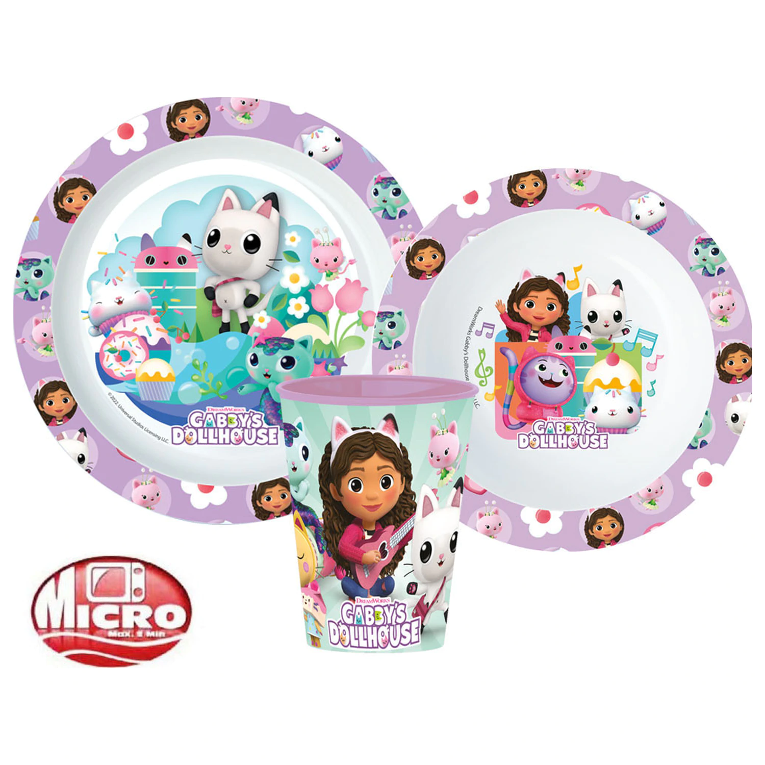 Gabby's Dollhouse Kitty Magic Sada riadu, mikro plastová súprava, s hrnčekom 260 ml produktová fotografia