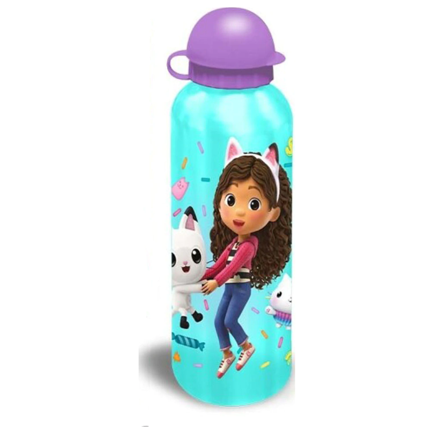 Gabi's Dollhouse Party hliníková fľaša s pitným viečkom 500 ml produktová fotografia