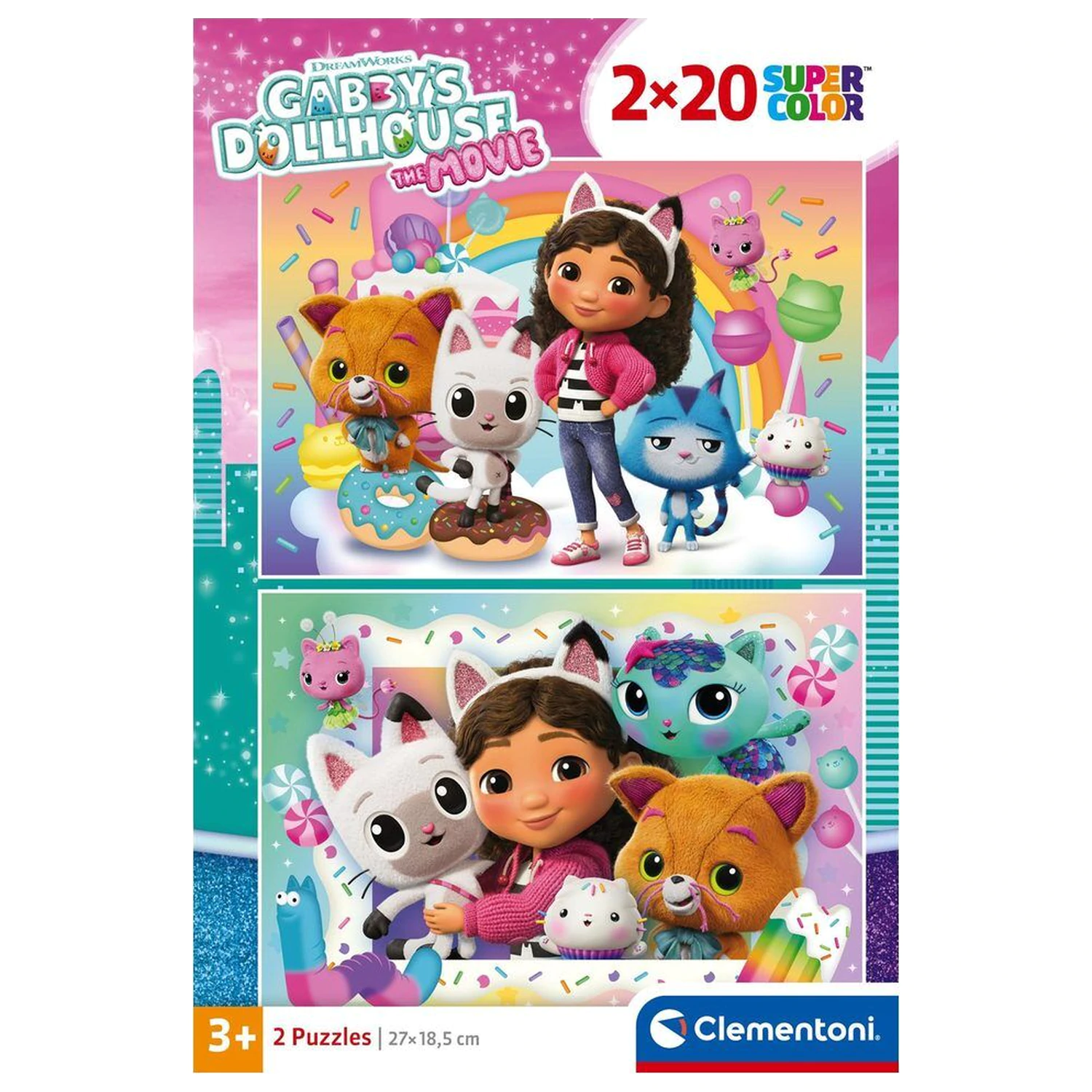 Gabbys Dollhouse puzzle 2x20 kusov produktová fotografia