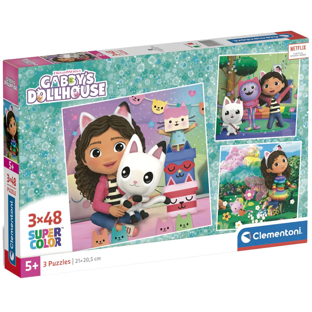 Gabbys Dollhouse puzzle 3 x 48 dielikov produktová fotografia