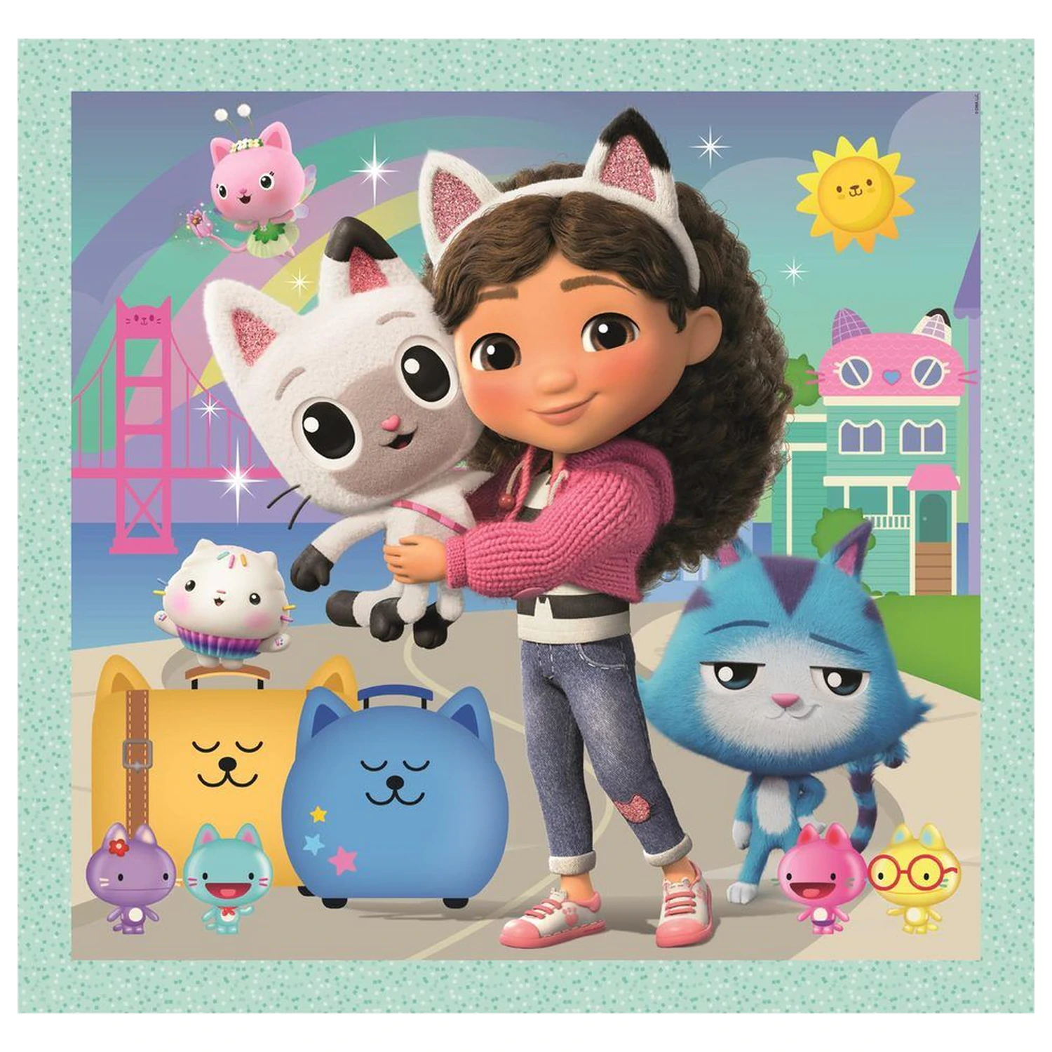Gabbys Dollhouse puzzle 3x48ks produktová fotografia