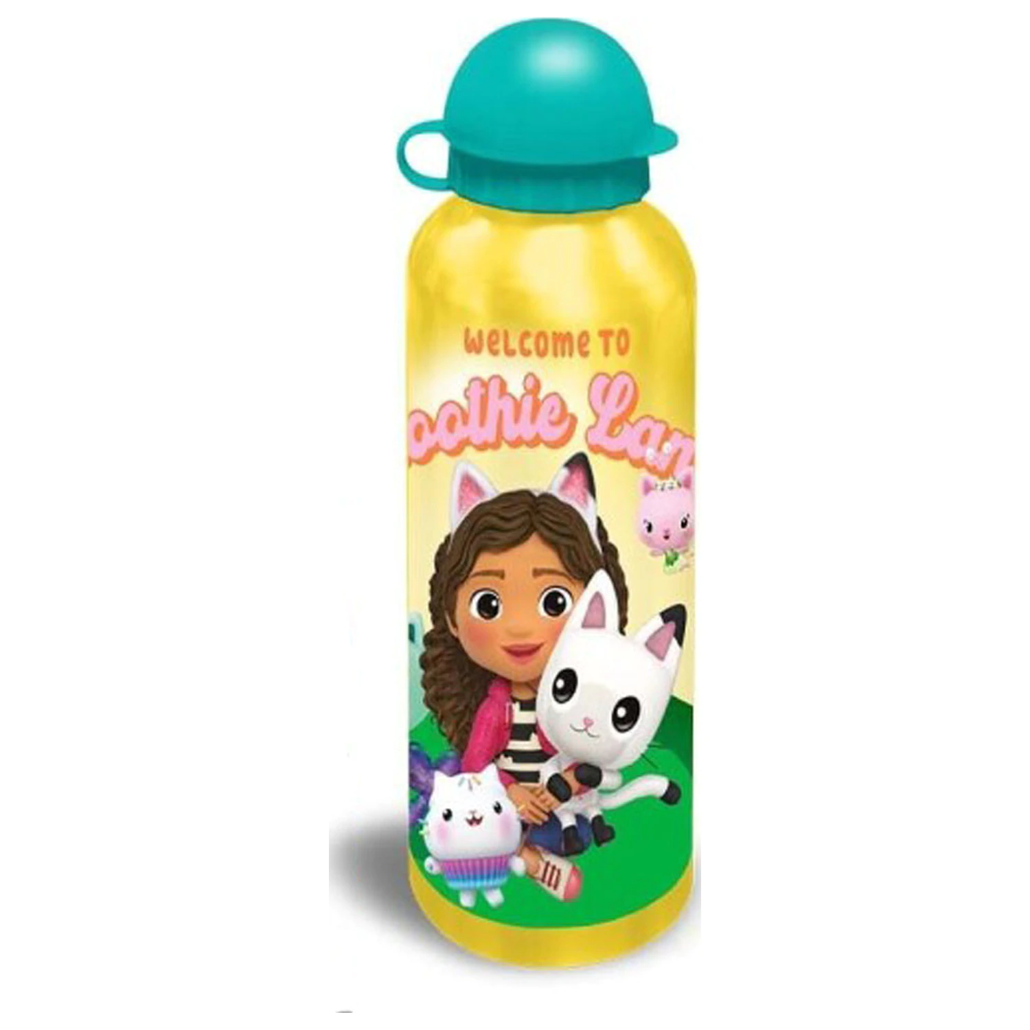 Gabi's Dollhouse Smoothie Land hliníková fľaša na vodu s uzáverom na pitie 500 ml produktová fotografia