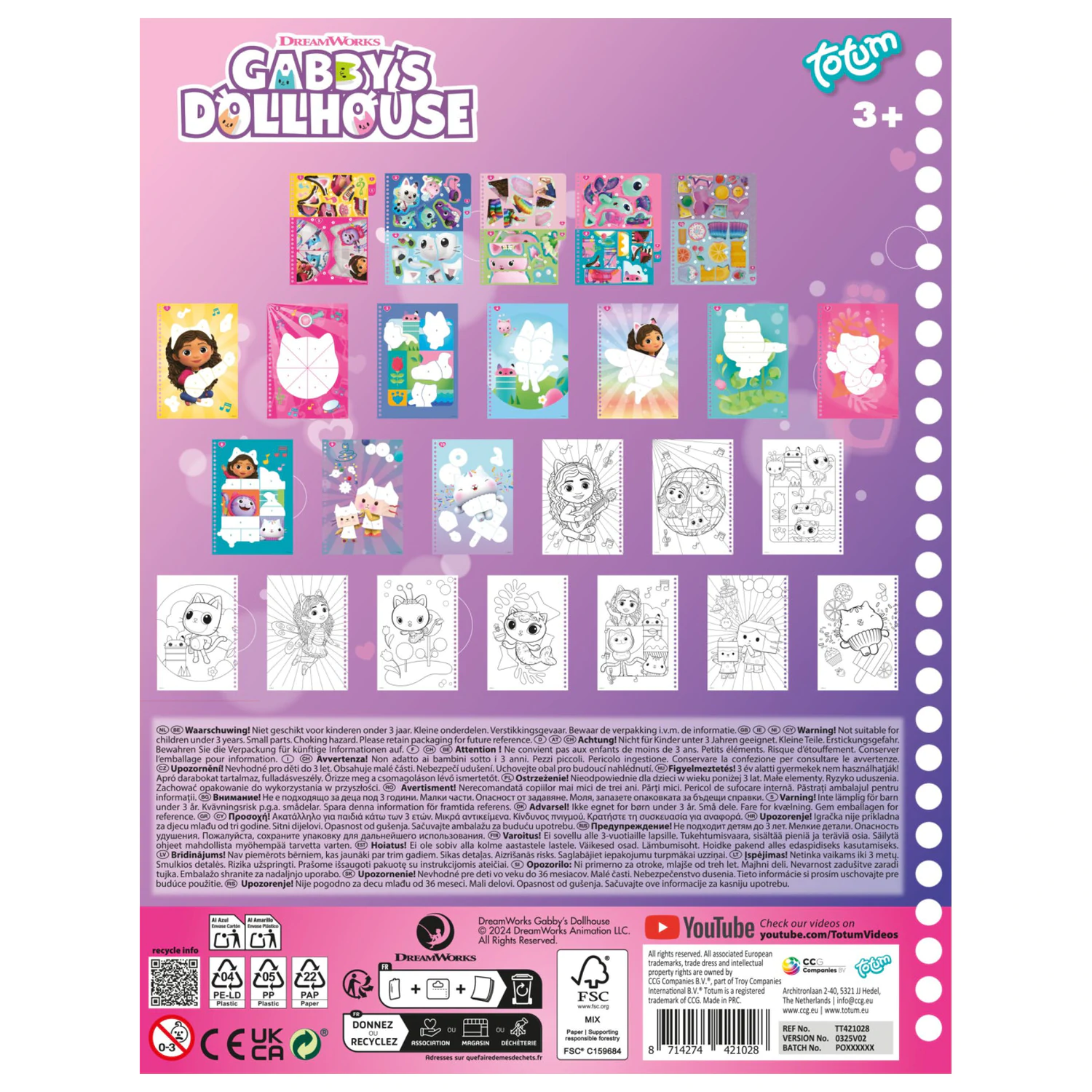 Gabi's Dollhouse Sprinkle Party Puzzle Nálepka a omaľovánkový set produktová fotografia