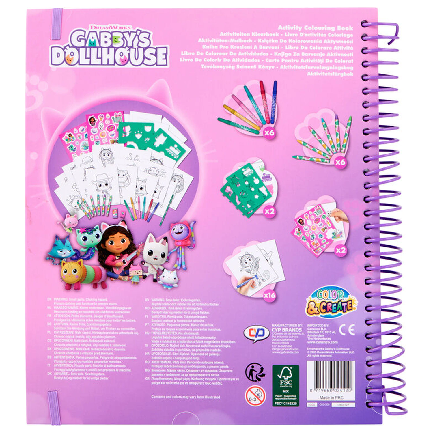 Gabbys Dollhouse Kresliaci a activity book produktová fotografia