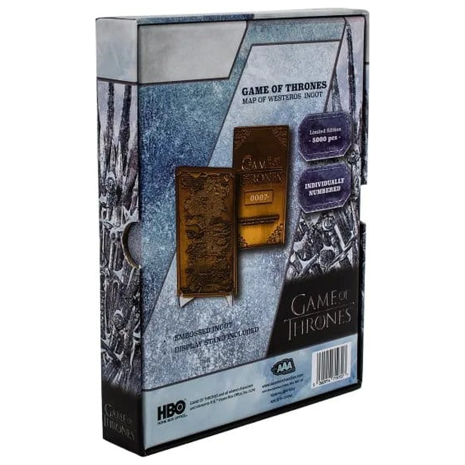 Game of Thrones Ingot mapa Westerosu produktová fotografia