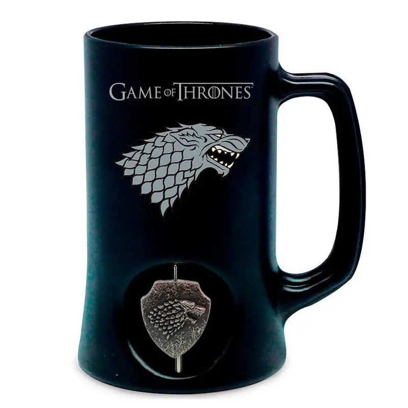 Game of Thrones logo 3D Stark džbán produktová fotografia